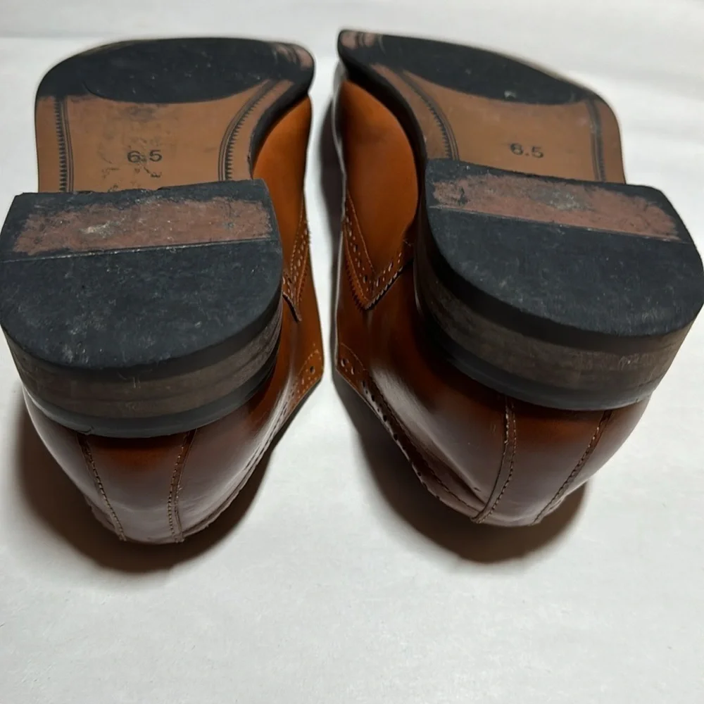 Bruno Marc New York‎ Florence Oxford Monk men’s shoes camel Sz 6 1/2